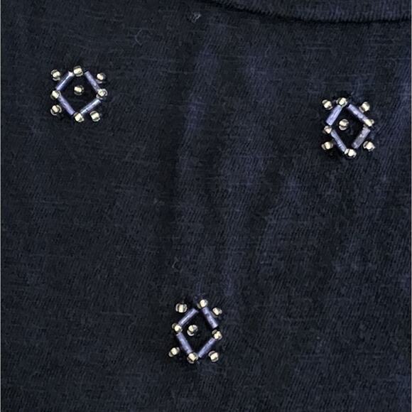 LOFT BEADED front super soft 100% cotton shirt size medium - Picture 2 of 9